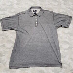 Ferruche Polo Shirt Mens Large Gray Short Sleeve Casual‎